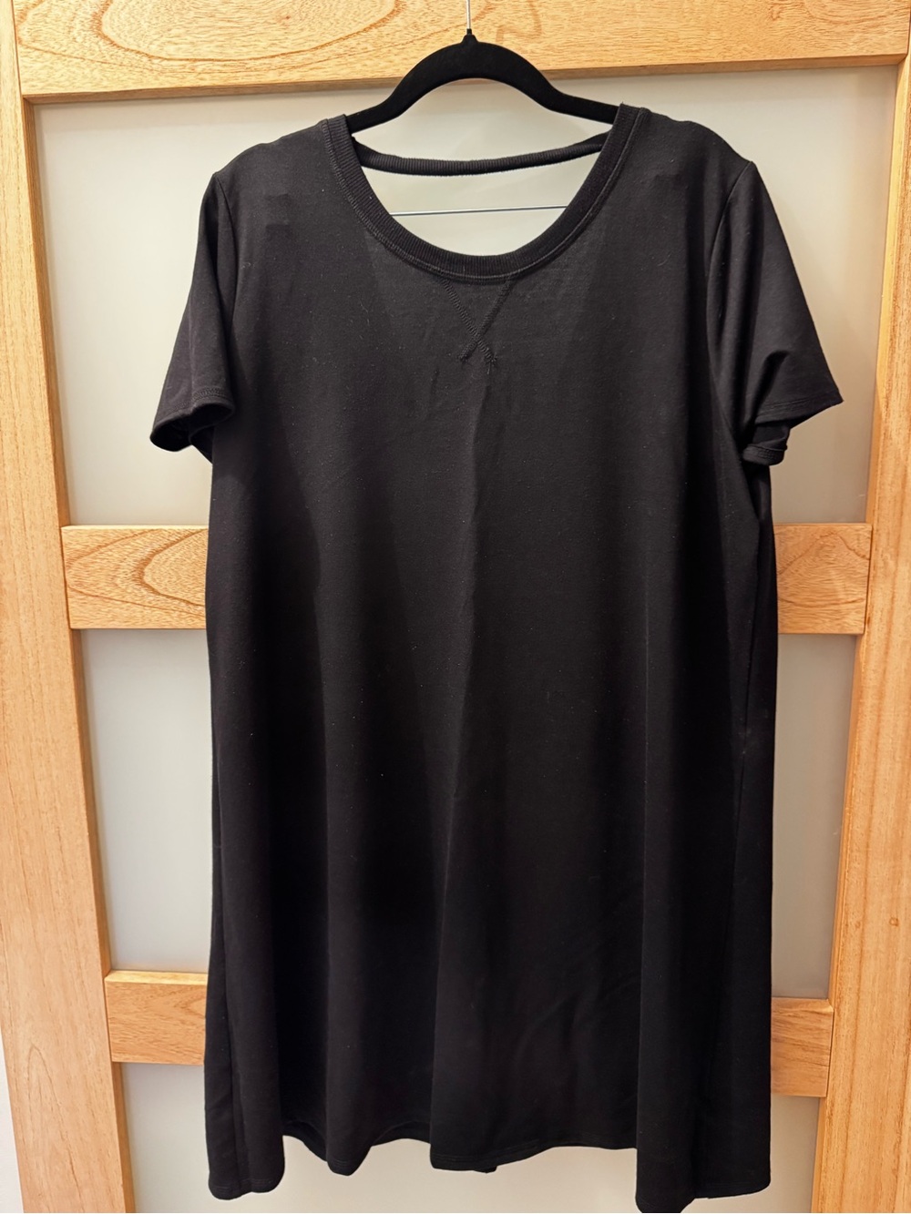 Xersion Black Midi T-Shirt Dress